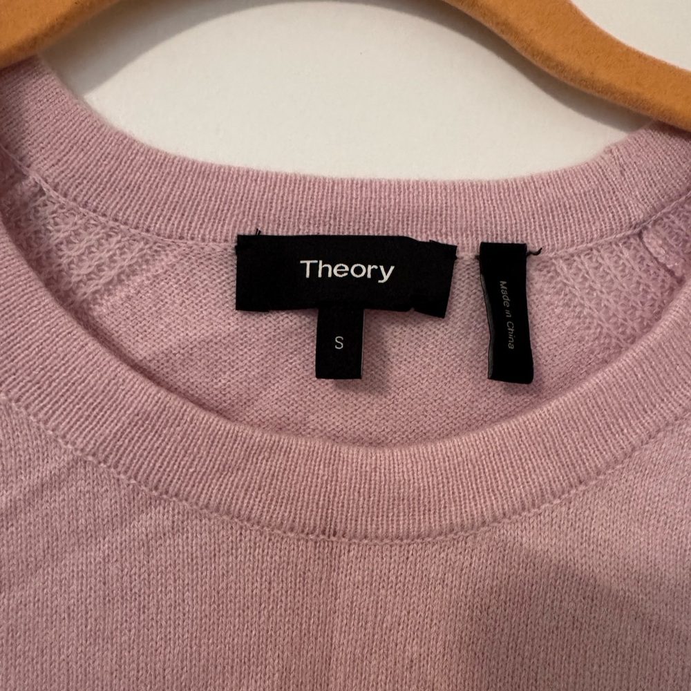 Theory Light Pink Cashmere Sweater